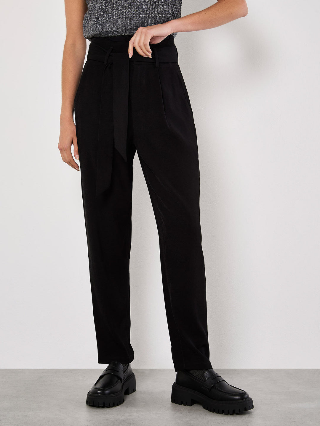Apricot Twill Paperbag Pants