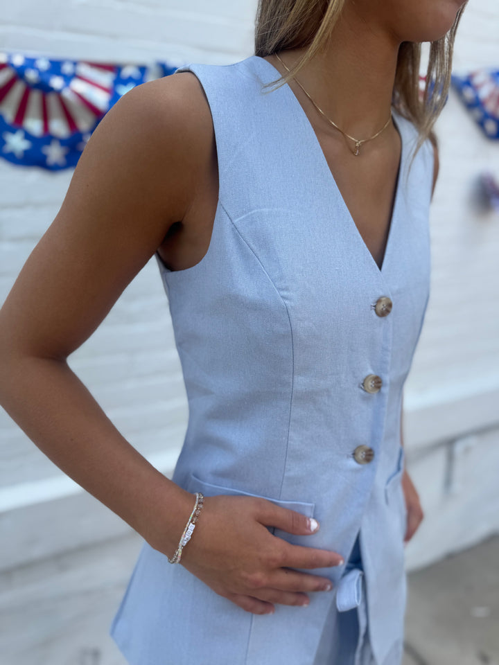 Meadowlight Linen Vest
