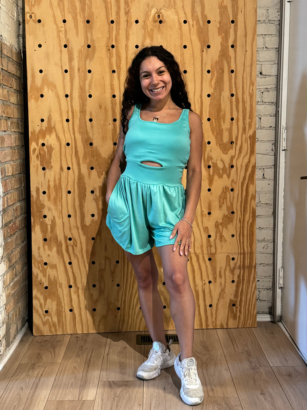 Small & 1x, 2x, 3x - Mint Shortie Romper