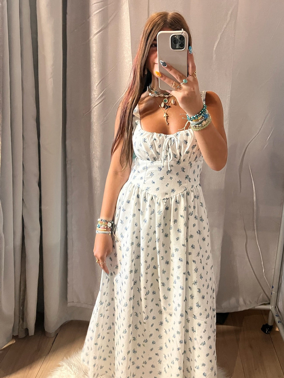 Forget Me Not Floral Midi