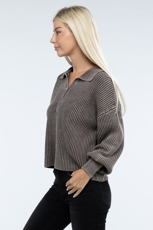 The McKayla Luxe Henley Sweater