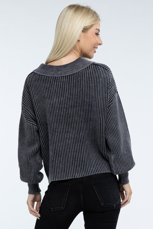 The McKayla Luxe Henley Sweater