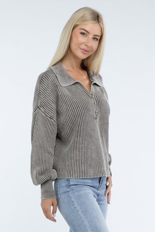 The McKayla Luxe Henley Sweater