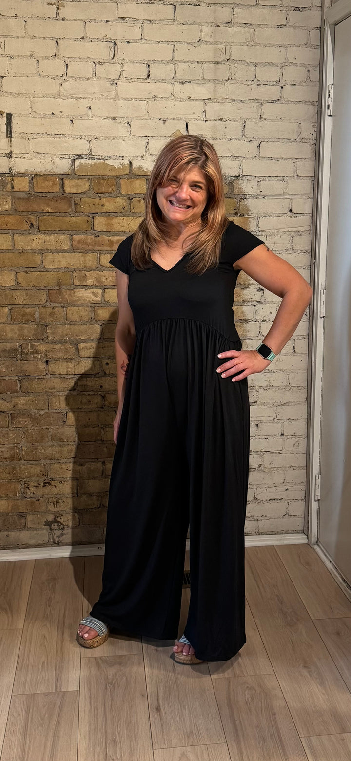 Magic Wide Leg Jumpsuit in Black