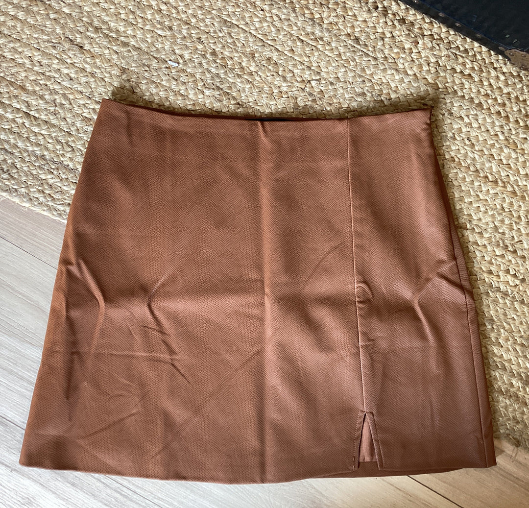 The Arjuna Faux Leather Skirt