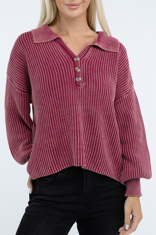 The McKayla Luxe Henley Sweater