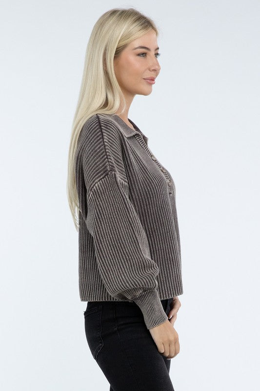 The McKayla Luxe Henley Sweater