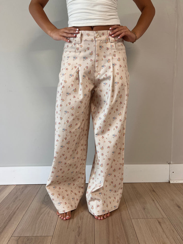 Buttercream Blooms Wide Leg Denim