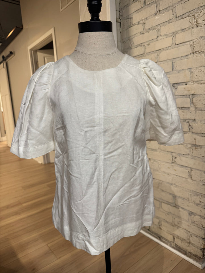 XS - Sugarlips White Linen Blouse