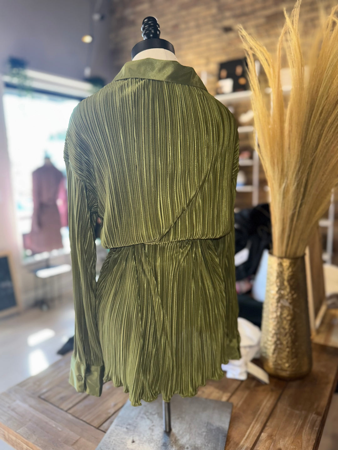 The Crepe Dress in Matcha