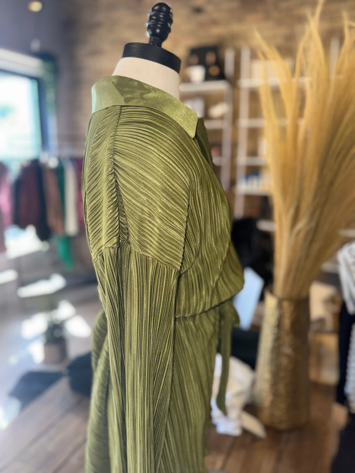 The Crepe Dress in Matcha