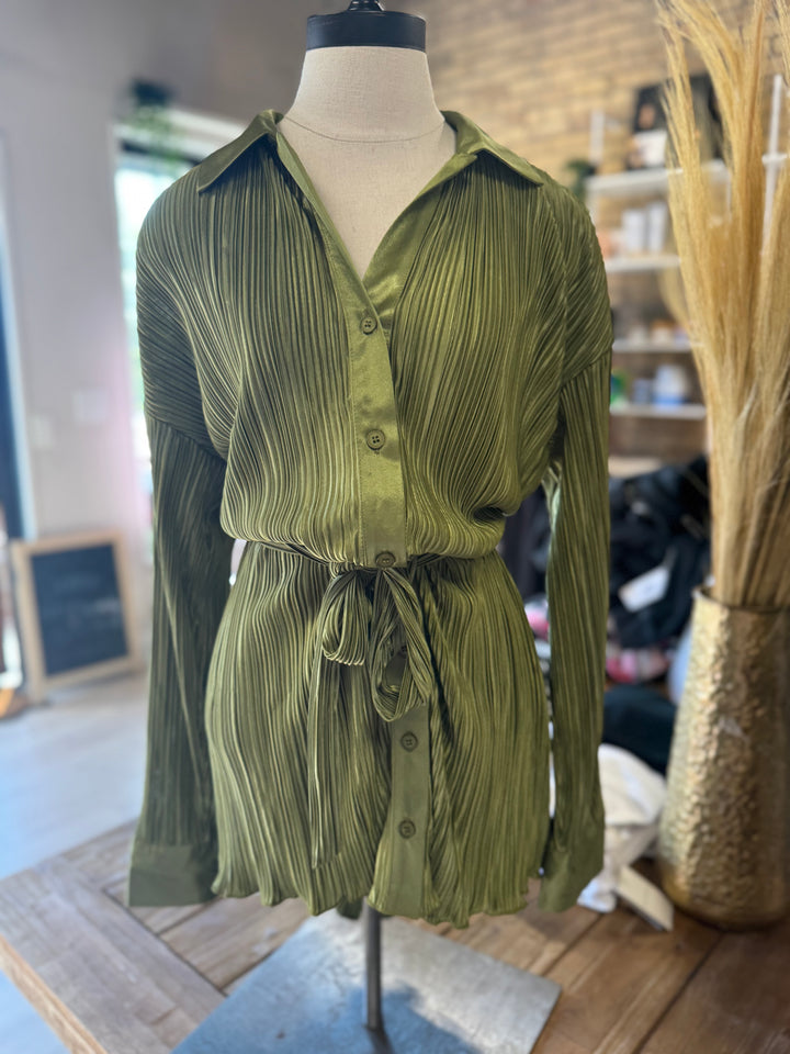 The Crepe Dress in Matcha