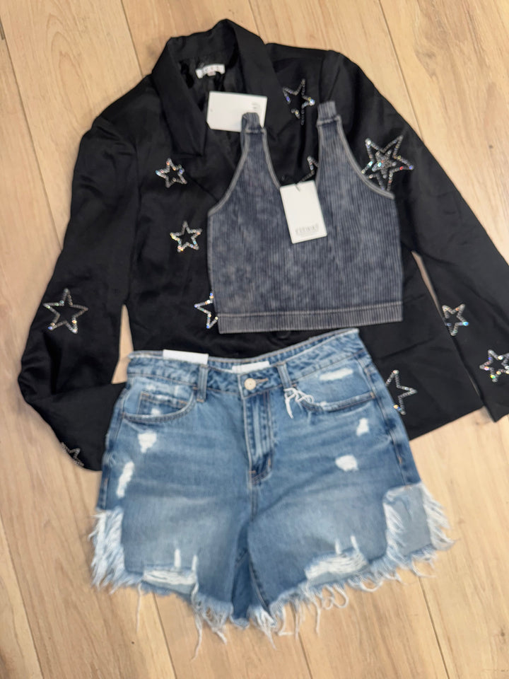 Evening of Stars Open Front Blazer