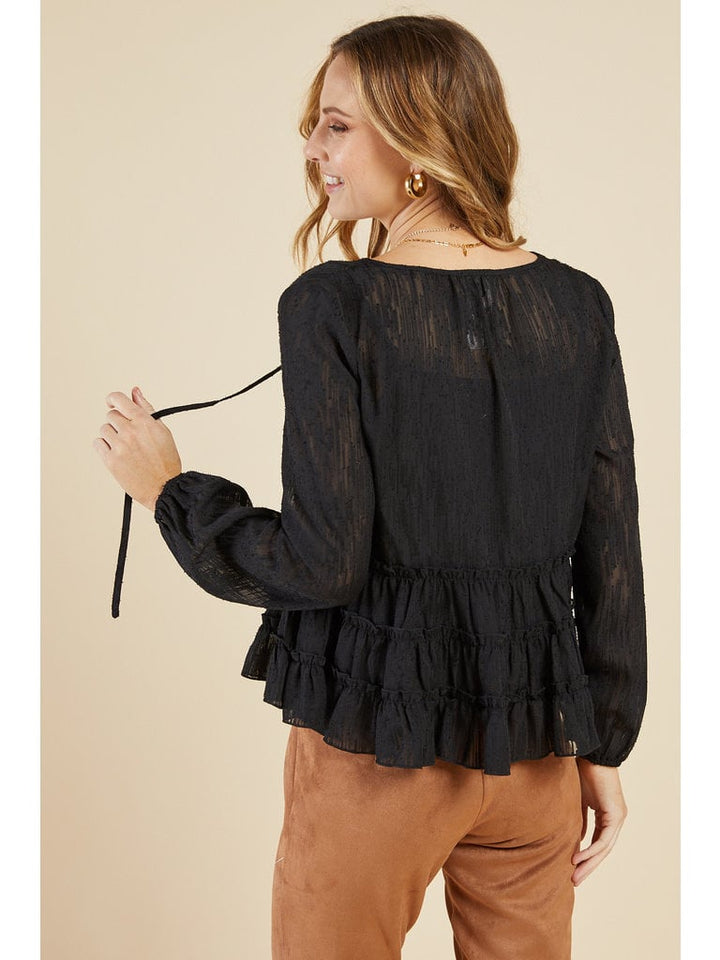 Emma Boho top in black