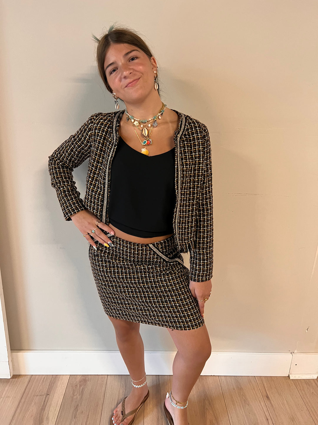Skies are Blue Tweed Cropped Jacket