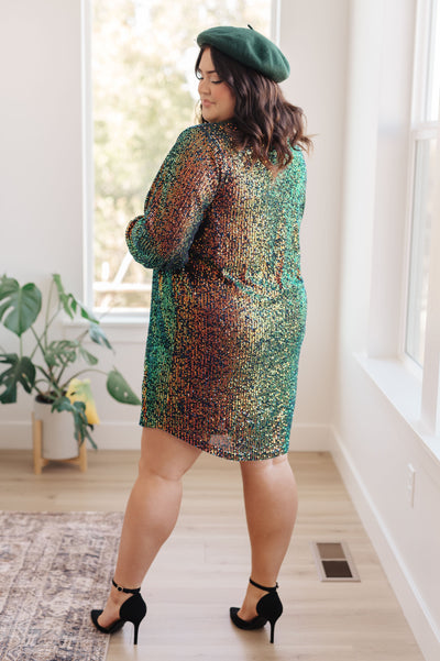 Shimmering Splendor Sequin Shirt Dress - SAMPLE