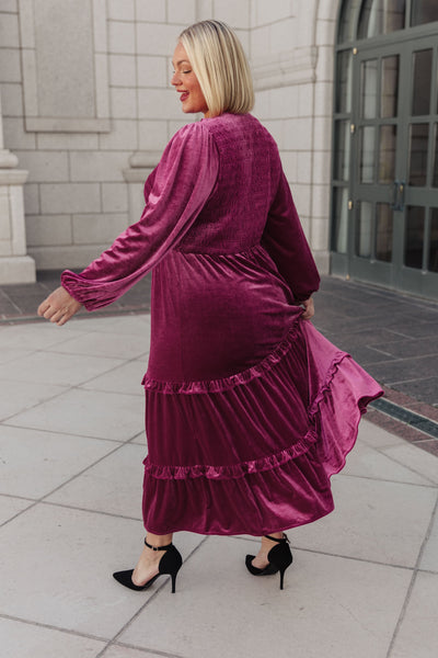 Velvet Flamenco Maxi Dress - SAMPLE