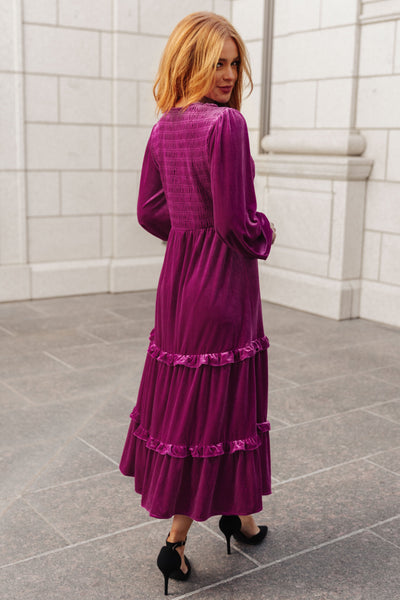 Velvet Flamenco Maxi Dress - SAMPLE