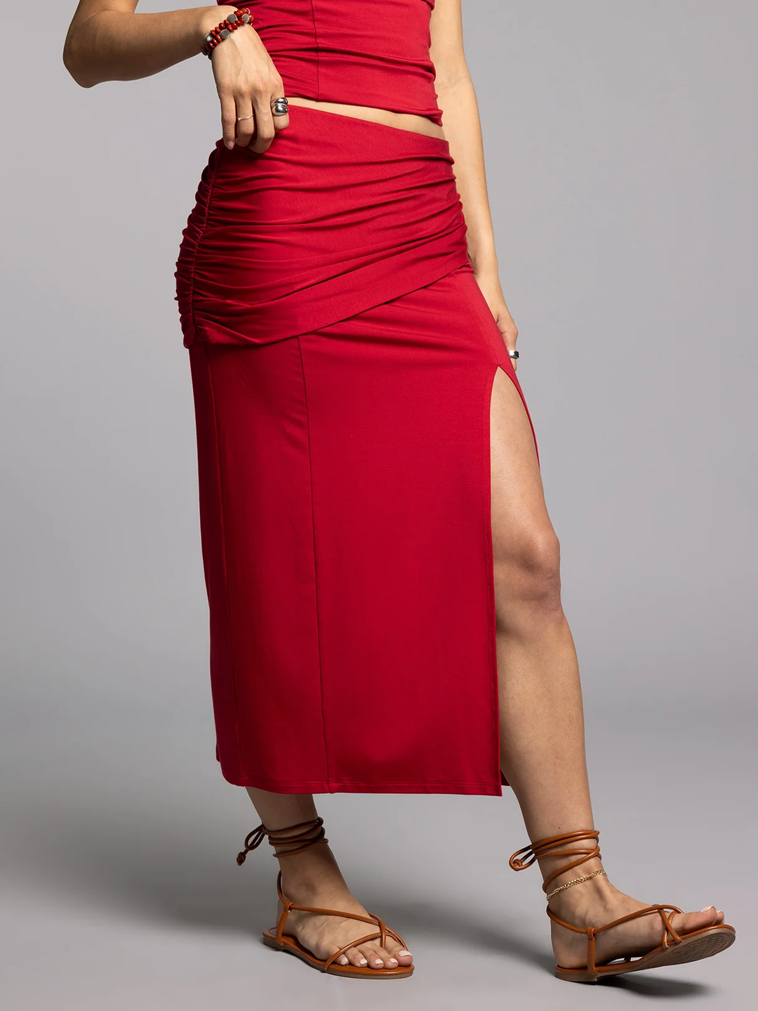 Cherry Bomb Midi Skirt
