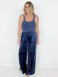 Make a Statement Wide Leg Pants in Blue