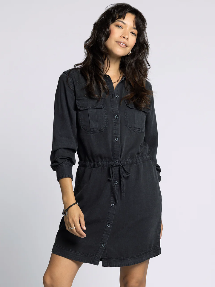 Edna Dress Black Acid - Thread + Supply