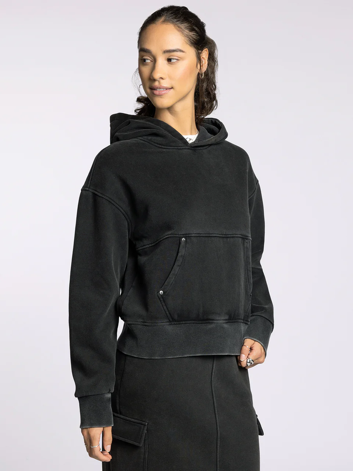 Cori Acid Washed Crop Hoodie - Thread + Supply