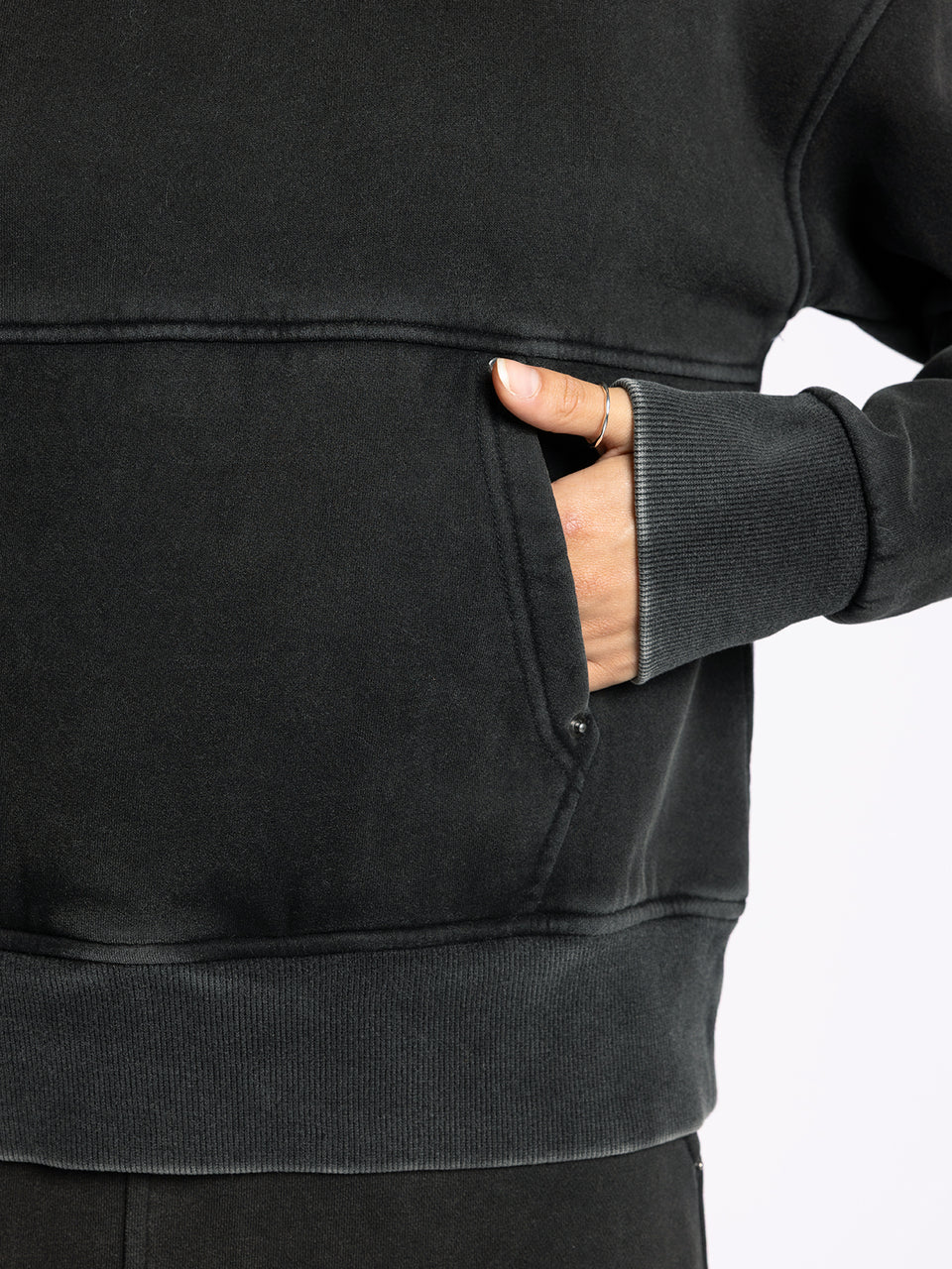 Cori Acid Washed Crop Hoodie - Thread + Supply