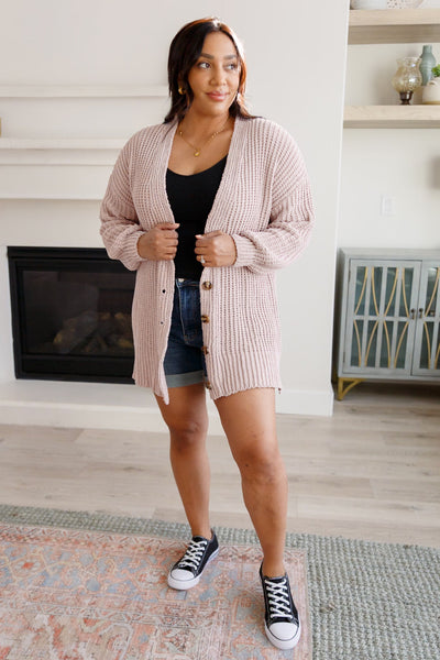 Chunky Knit Buttoned Down Cardigan